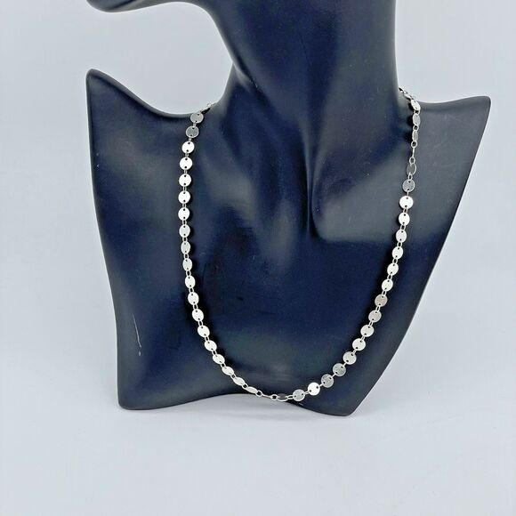 Madewell Jewelry - Madewell Disc Adjustable Choker Style Necklace Women's Silver Tone 18 inch